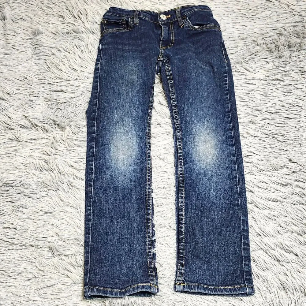 Levis 511 Slim Jeans Youth Girls‎ Size 8 Reg Low Rise Blue 24x22 Teens Stretch